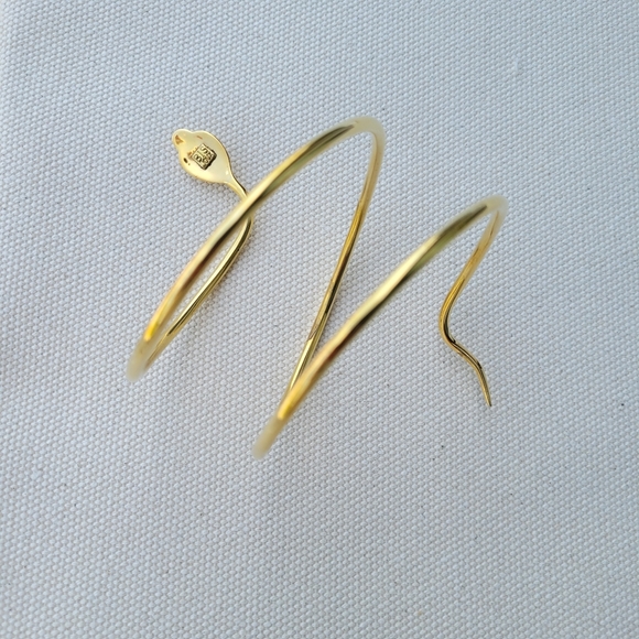 Brass Snake serpent arm band armlet cuff bracelet - Picture 3 of 4